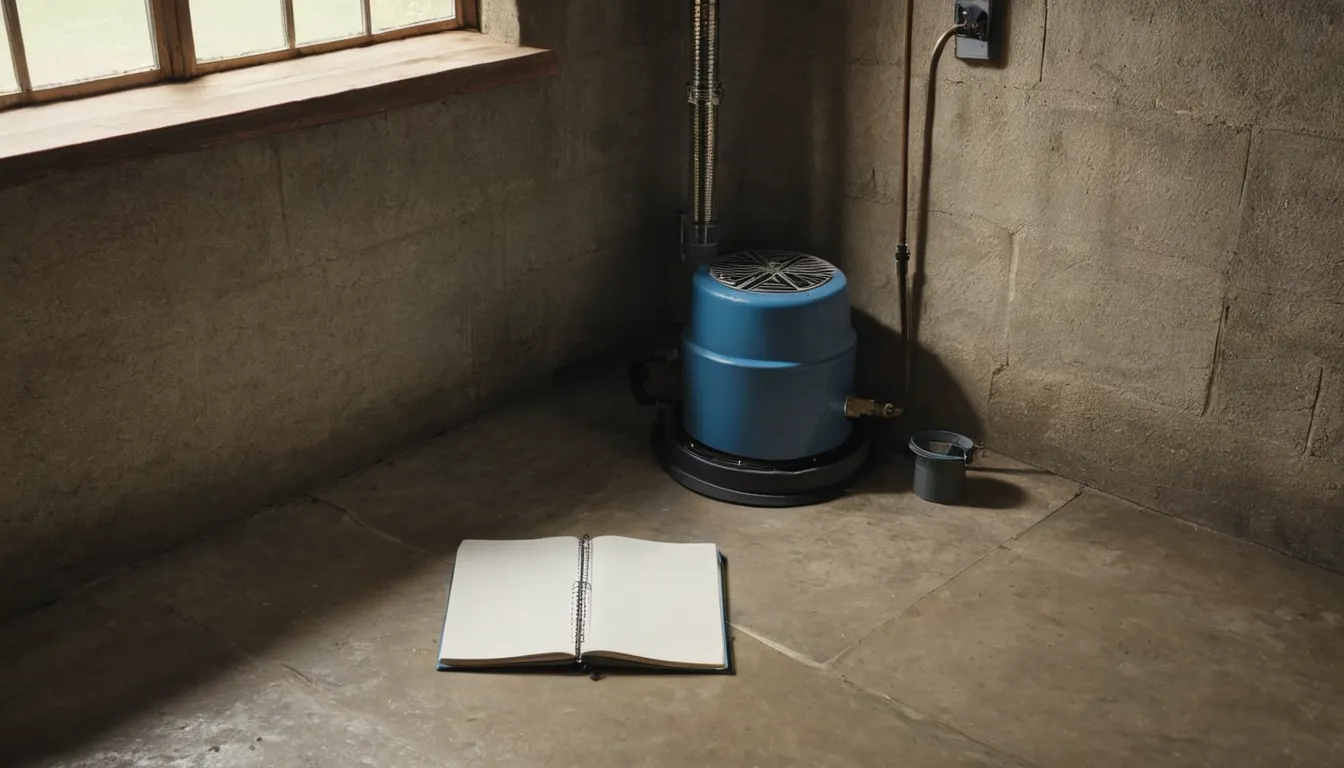 A homeowner checking notes about the septic system in an older basement